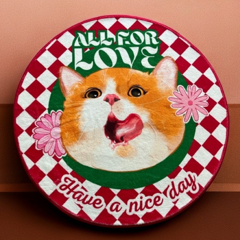 Custom Pet Face Round Rugs Hand Painted Series 6