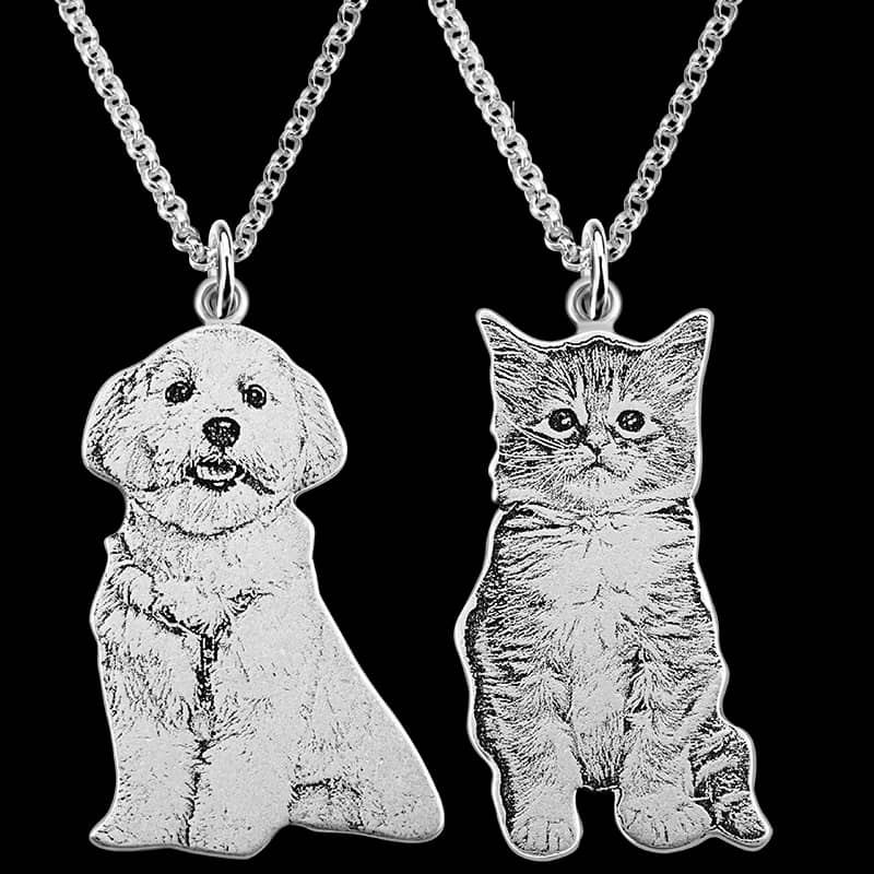 Custom Pet Photo 925 Sterling Silver Necklace 1