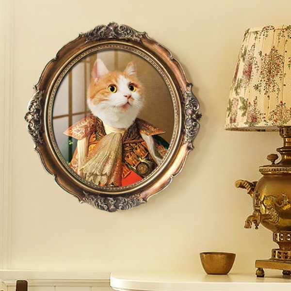Hanging Custom Pet Portrait With Vintage Frame 2